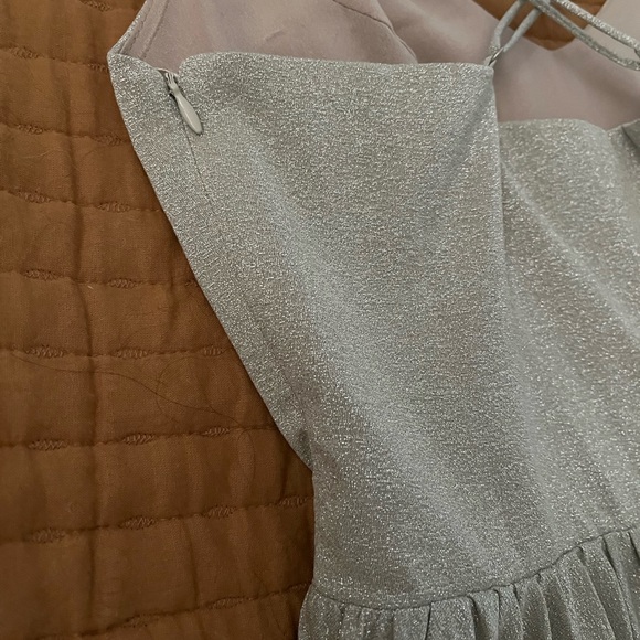 NWT Elevenses for Anthropologie Shimmering Party Dress! Sz 8 Champagne color - Picture 9 of 12